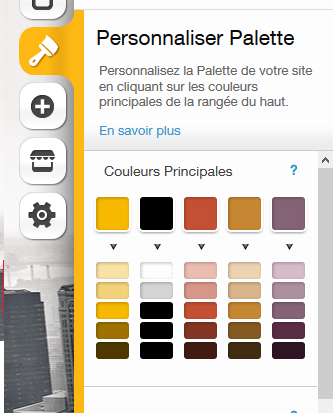 Personnaliser les couleurs du site