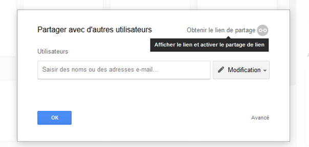 Partager fichier Google Drive