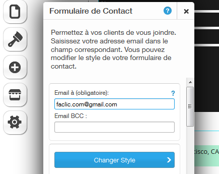 Email de contact WIX