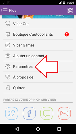 Parmètres Viber
