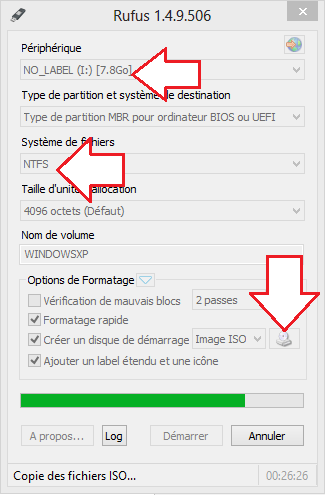 Logiciel Rufus pour clé bootabe