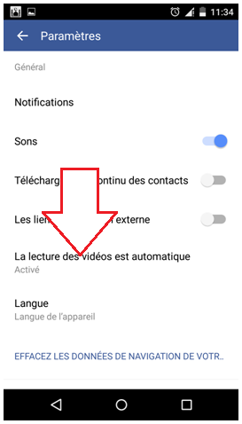 Paramètres des vidéos Facebook