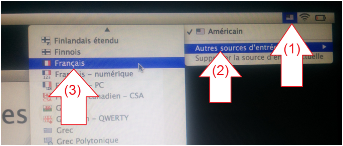 Langue du clavier Mac