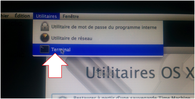 Lancer le terminal Macbook