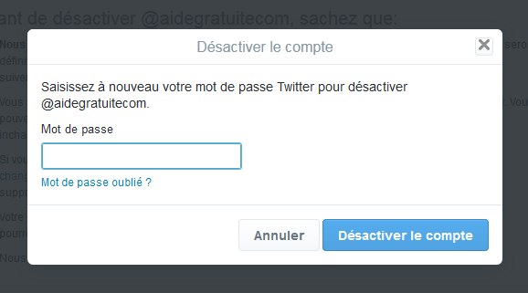 Valider la demande de suppression