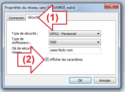 Mot de passe Wifi enregistré sur Windows